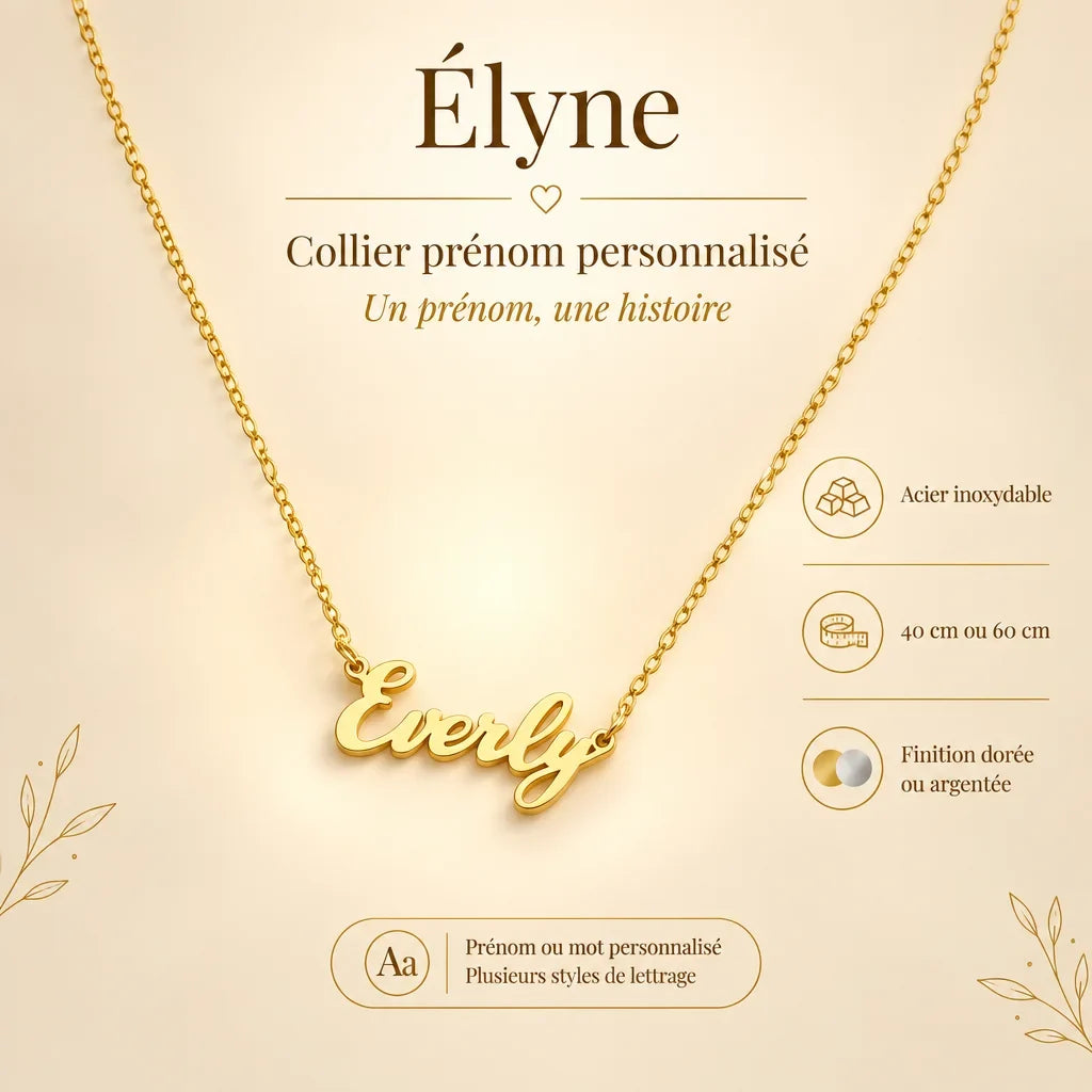 [Scale AI] benefits_list, Collier prénom personnalisé